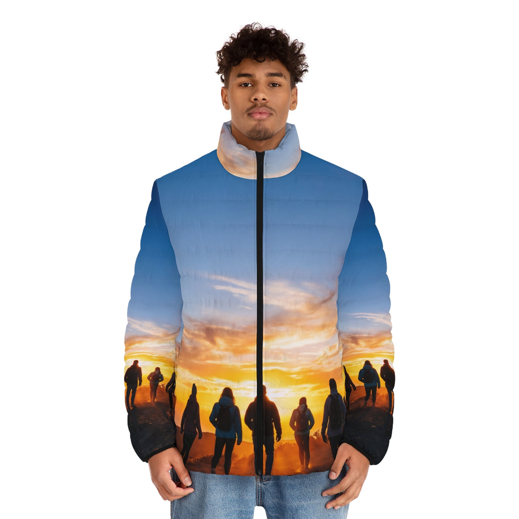 Men's Puffer Jacket - Golden Hiker Dawn