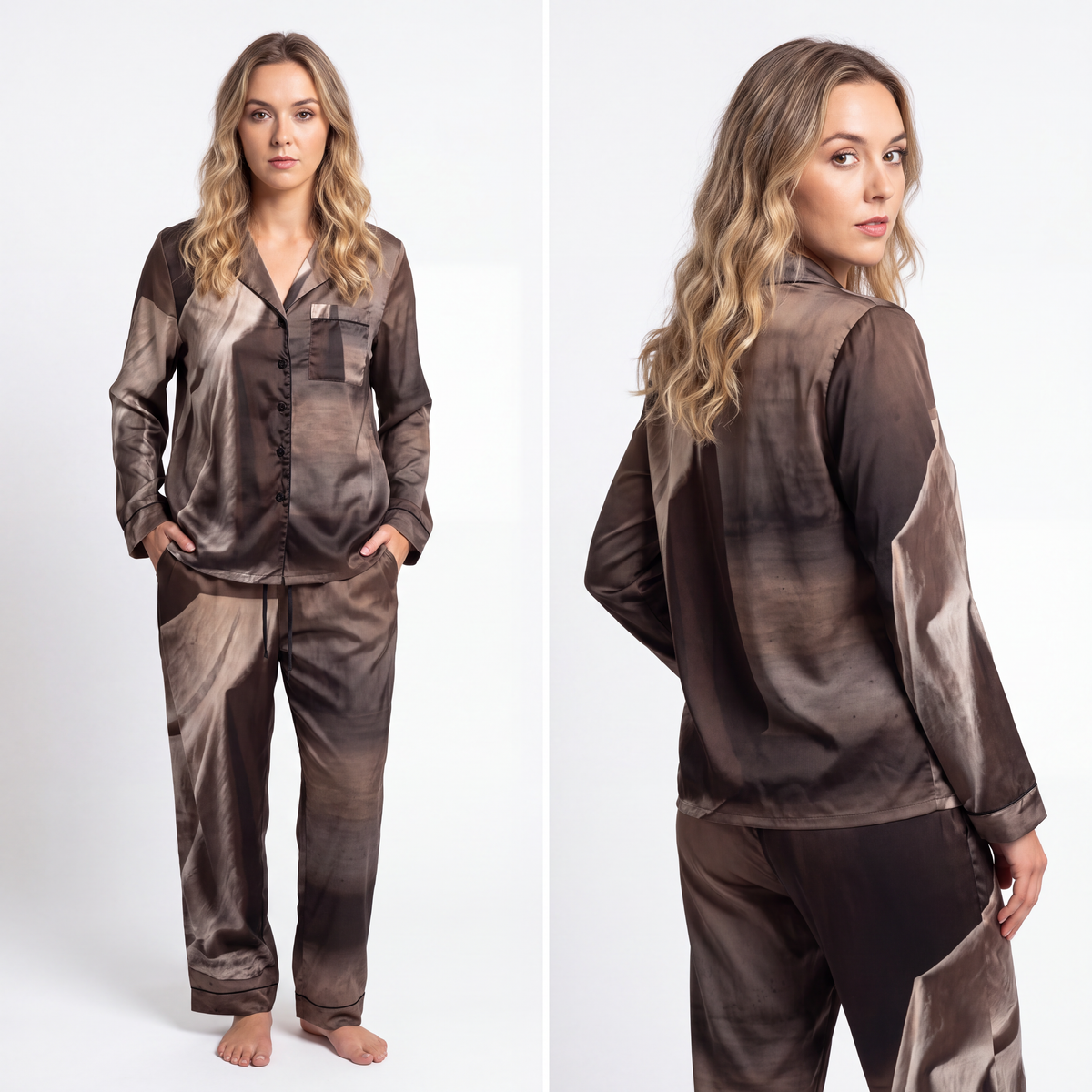 Women's Satin Pajamas - Draped Silence Still Life Art... |...