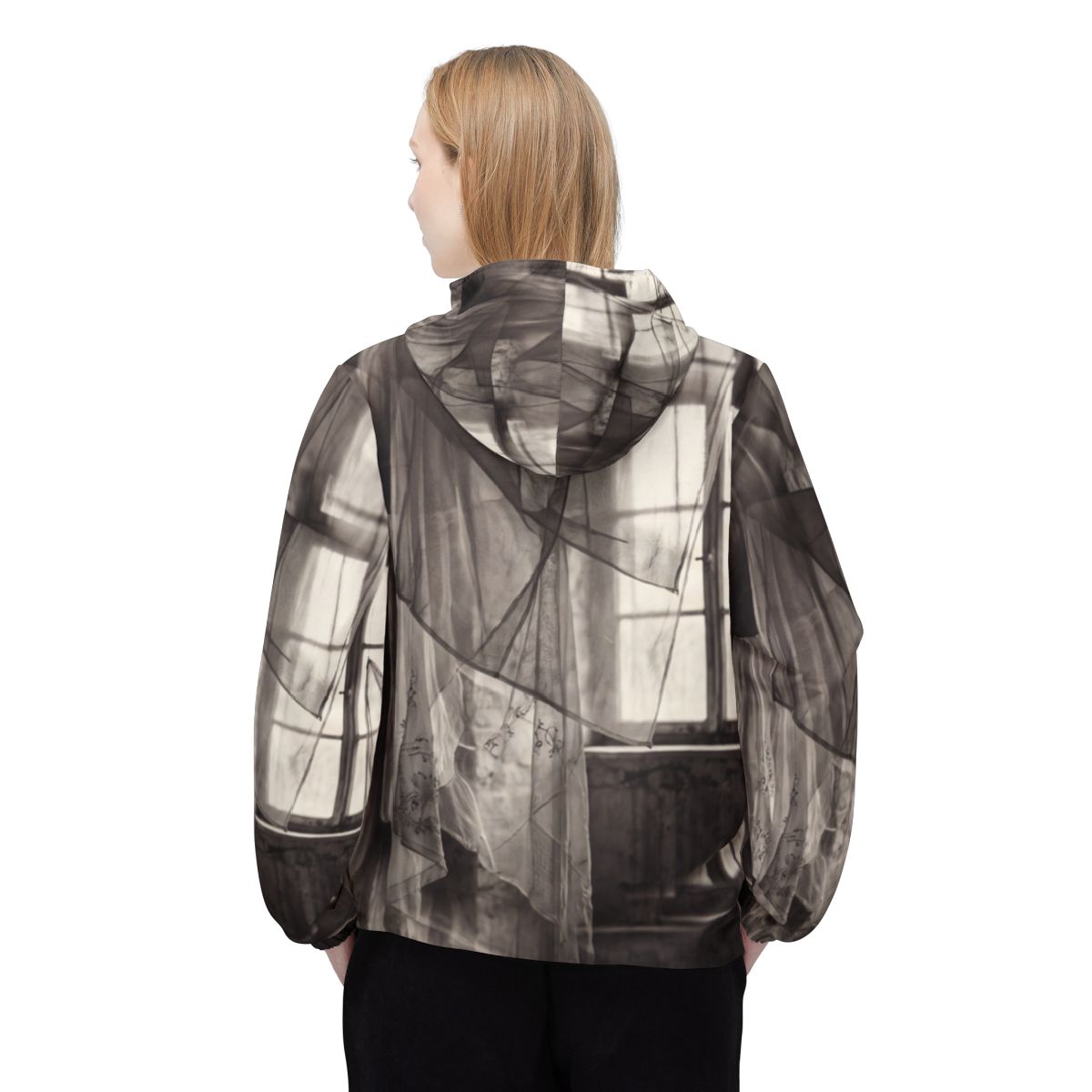 Unisex Windbreaker Jacket - Spectral Veils | Echovira...
