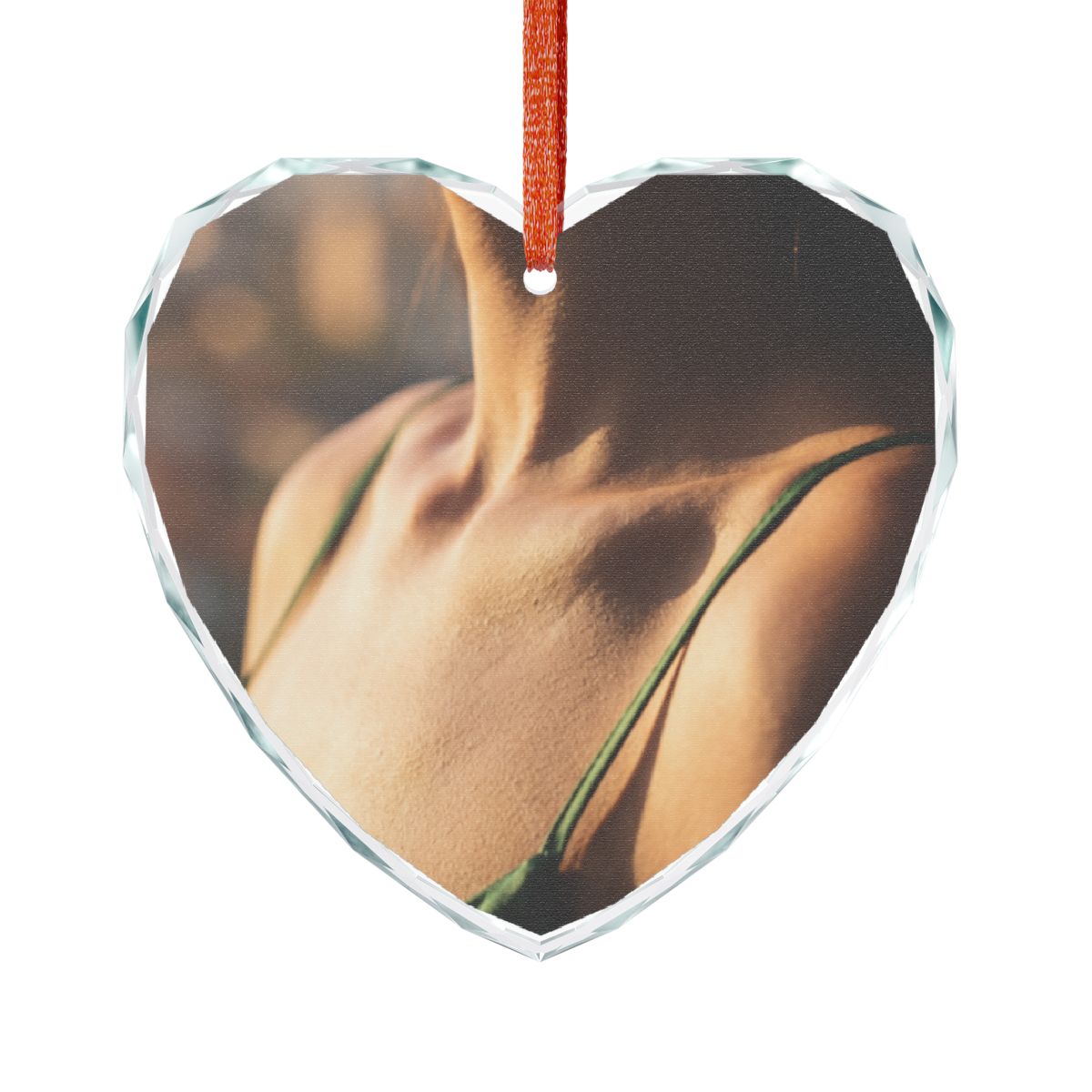 Crystal Glass Ornament - Golden Hour Glow