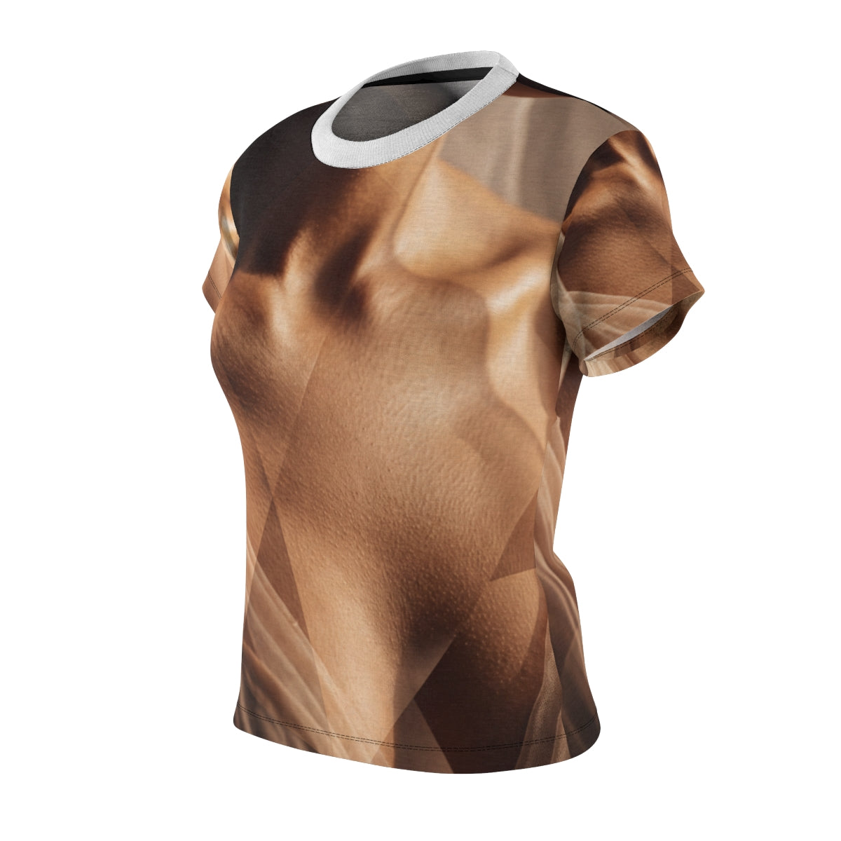 Women's Cut & Sew Tee with Veiled Form Art