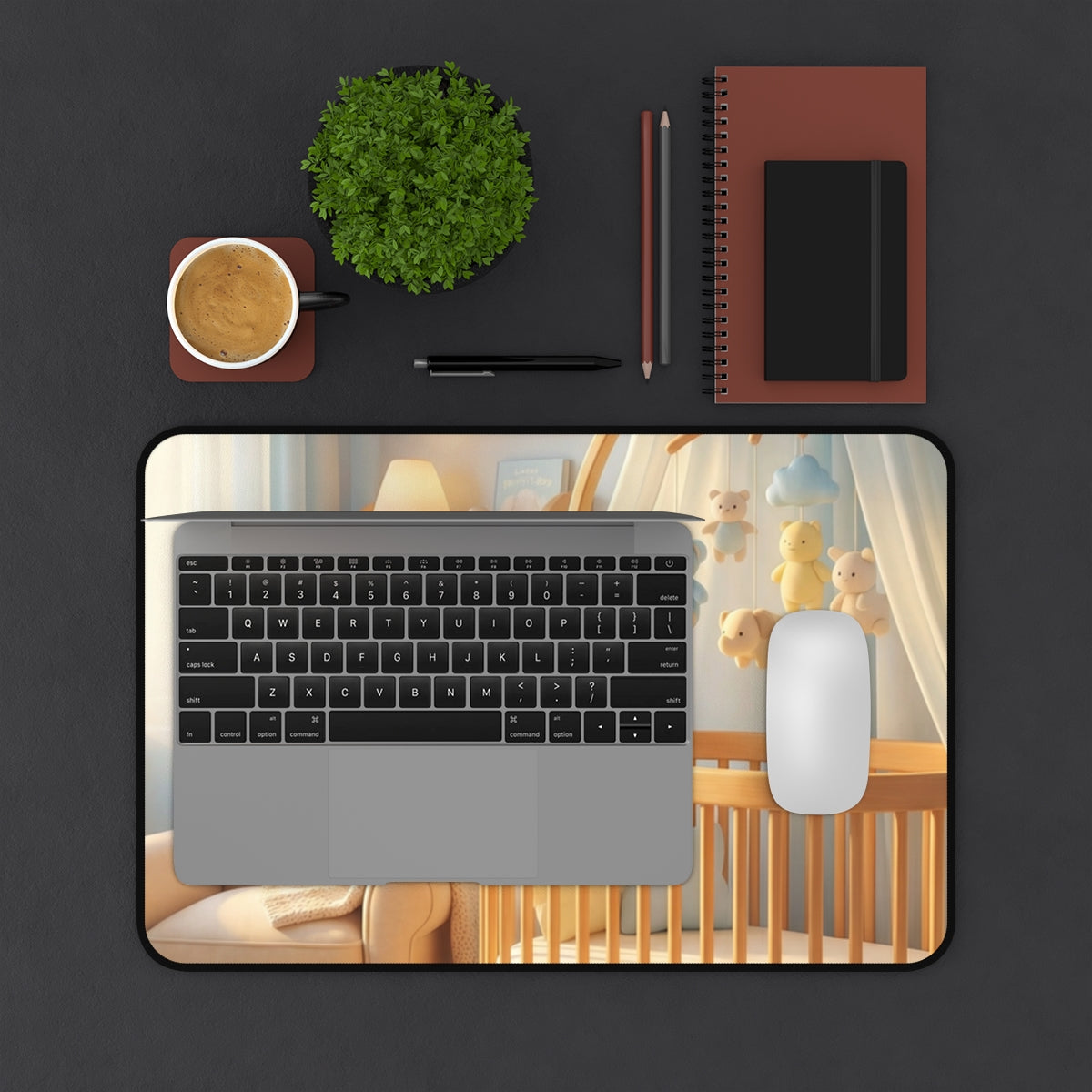 Nursery Aesthetic Desk Mat - Work Peace