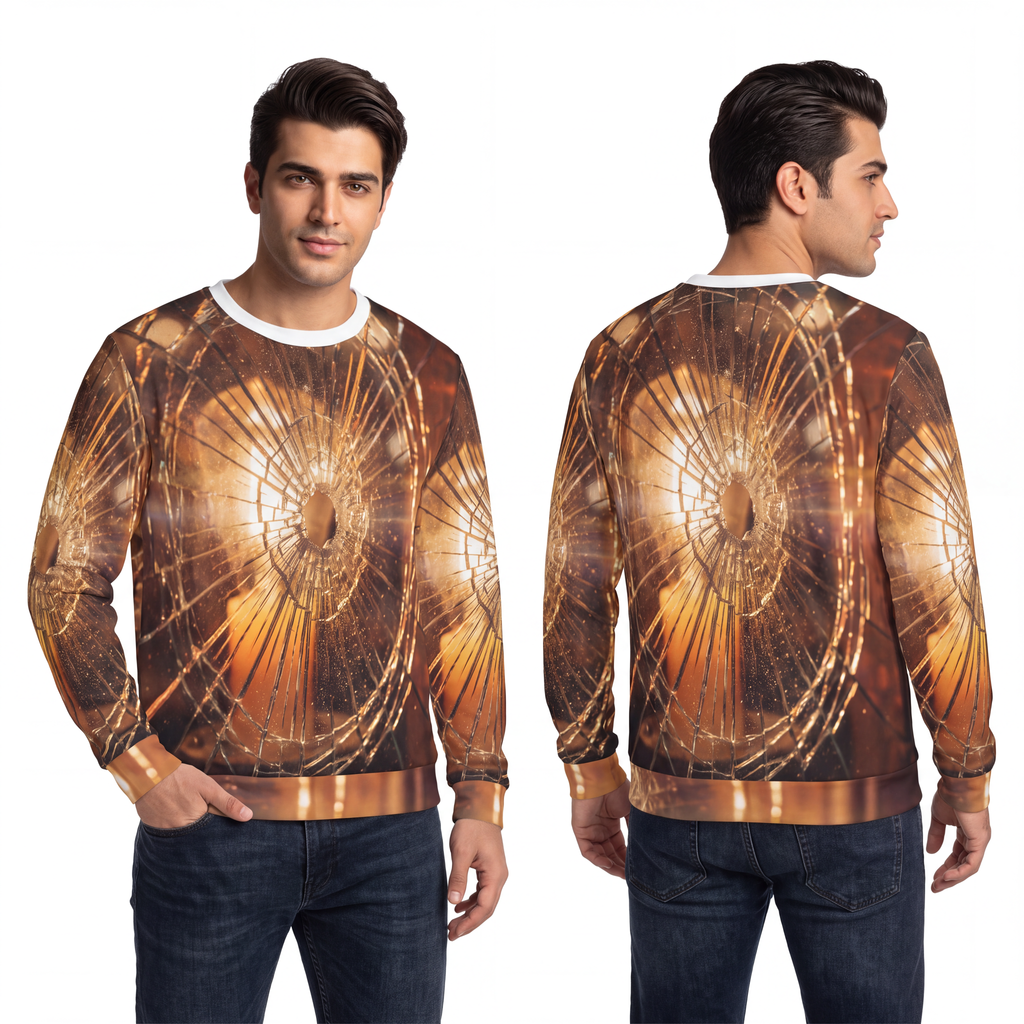Men's Lightweight Sweatshirt - Shattered Light Cinematic......