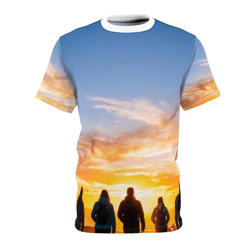 Men's Cut & Sew Tee - Sunset Mountain | Echovira Gallery