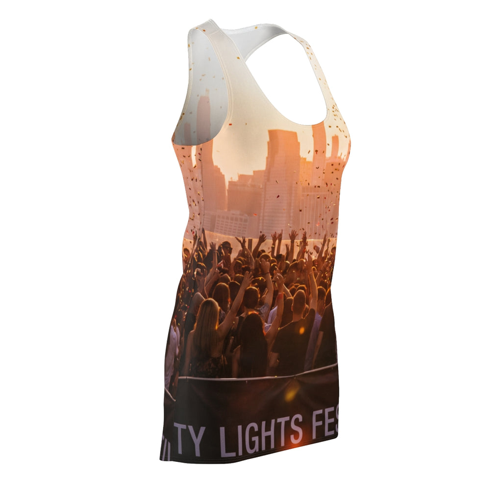 Women's Cut & Sew Racerback Dress - City Lights Festival |...
