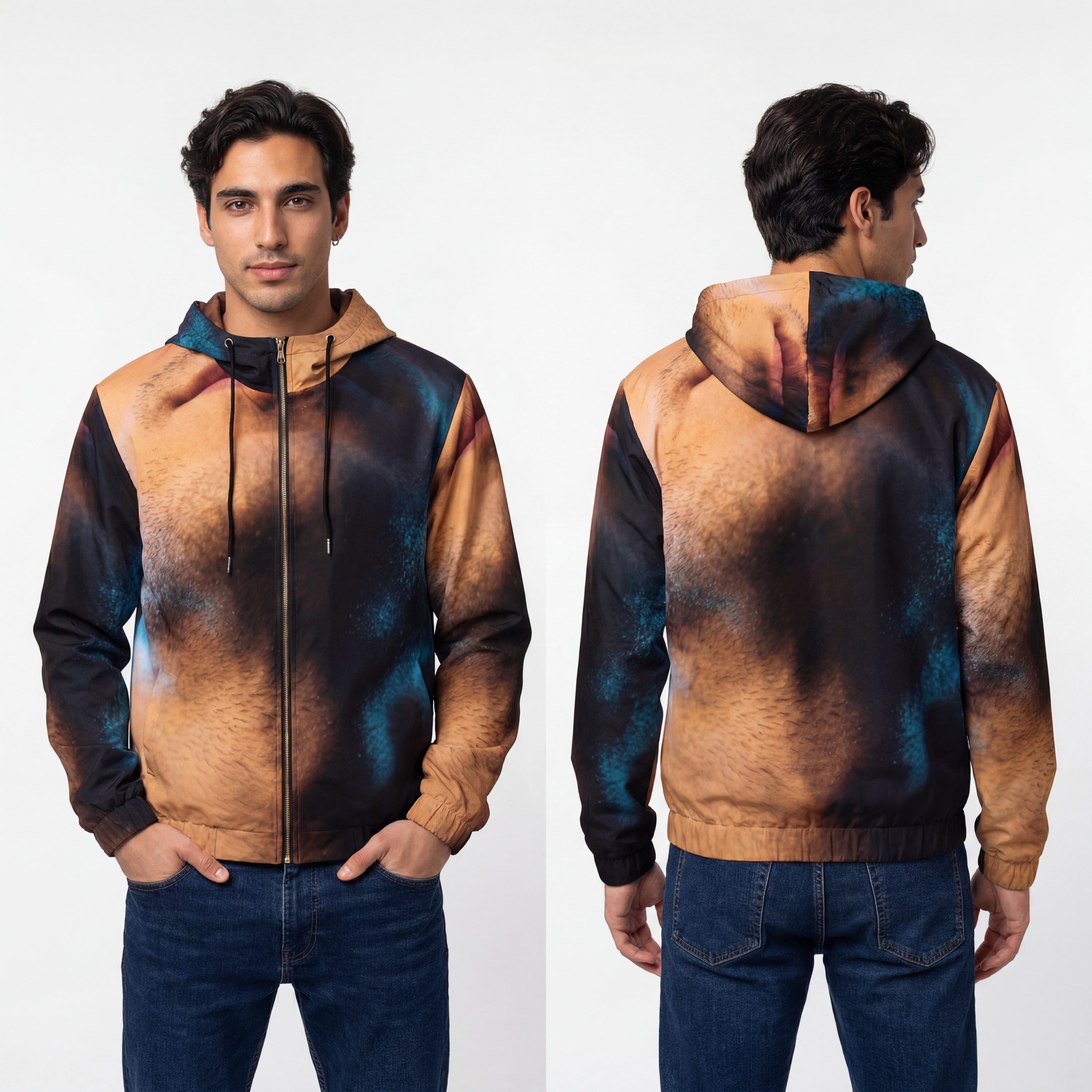 Men's Full-Zip Hoodie - Urban Neon