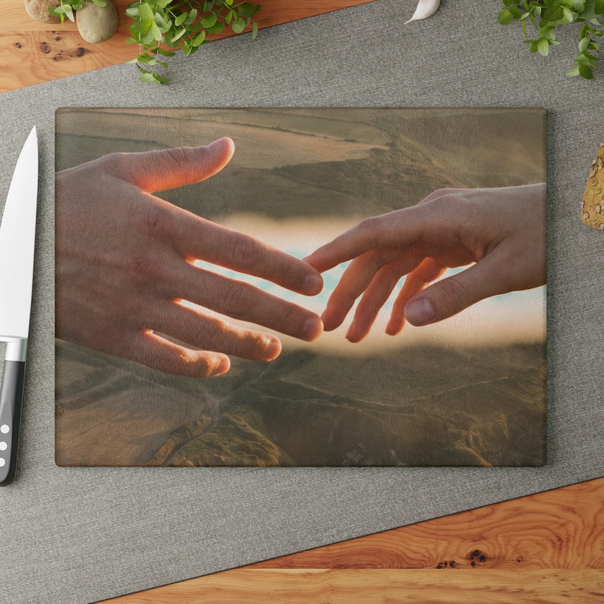 Glass Cutting Board - The Infinite Touch | Ethereal Coastal...