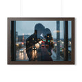Framed Horizontal Poster - Rainy City — Walnut (14×11... |...