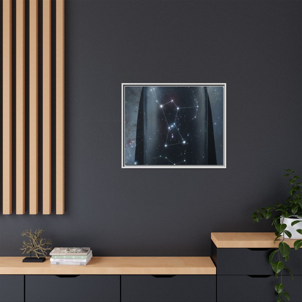 Framed Matte Canvas - Cosmic Sentinel — White / 1.25" (10×8...
