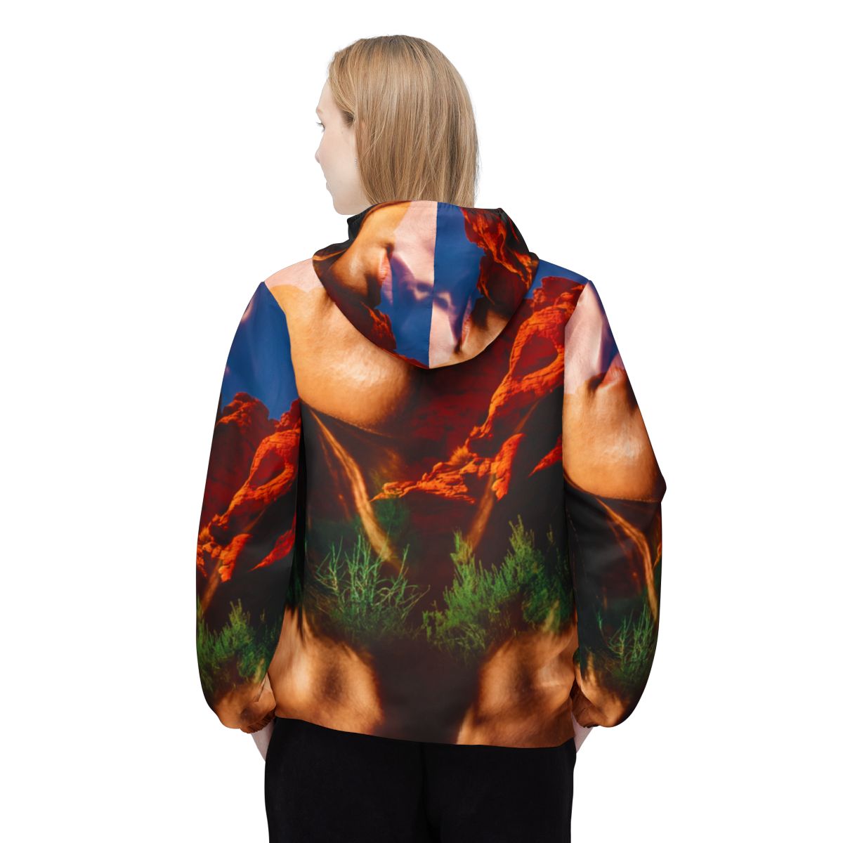 Windbreaker Jacket - Red Rock Mirage Shell | Echovira...