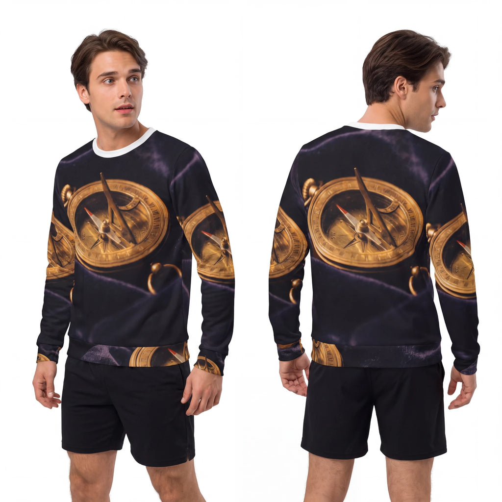 Men's Sundial Compass Lightweight Sweatshirt