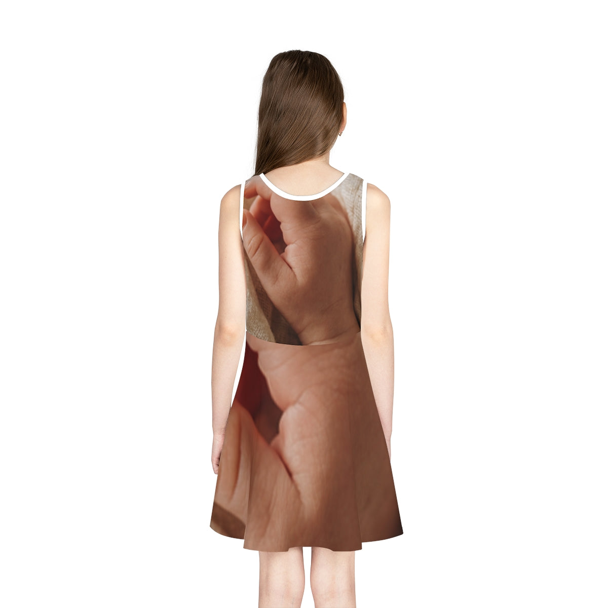 Girls' Sleeveless Sundress - Tender Newborn Hand in Soft......