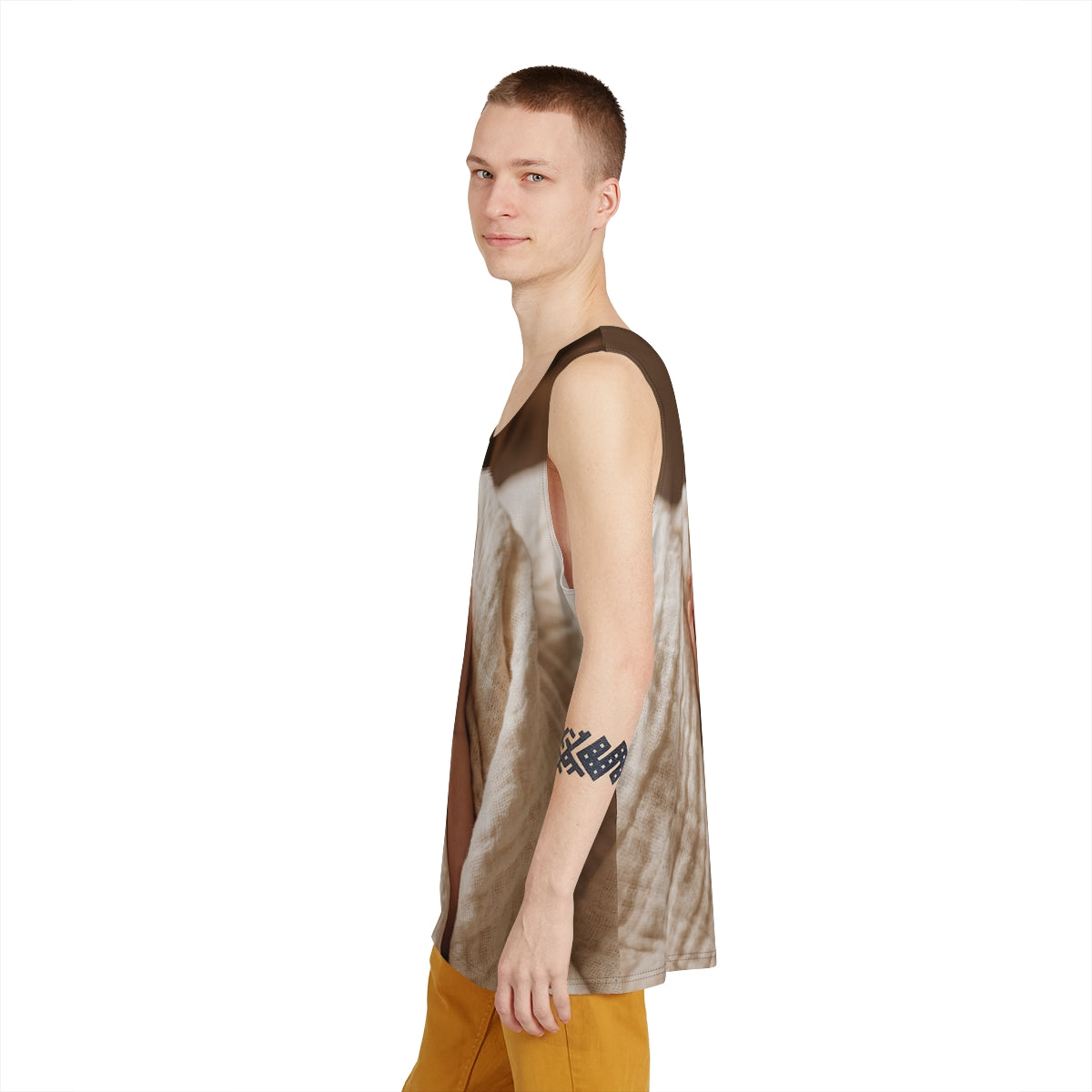 Men's Tank Top - Soft Beige Style