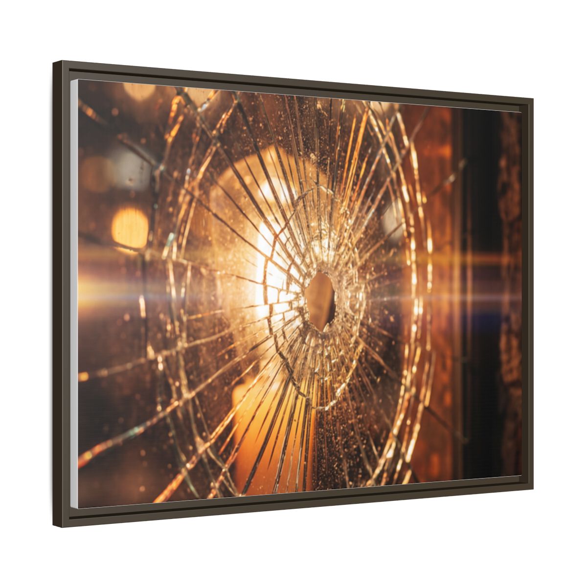 Framed Matte Canvas - Shattered Glass