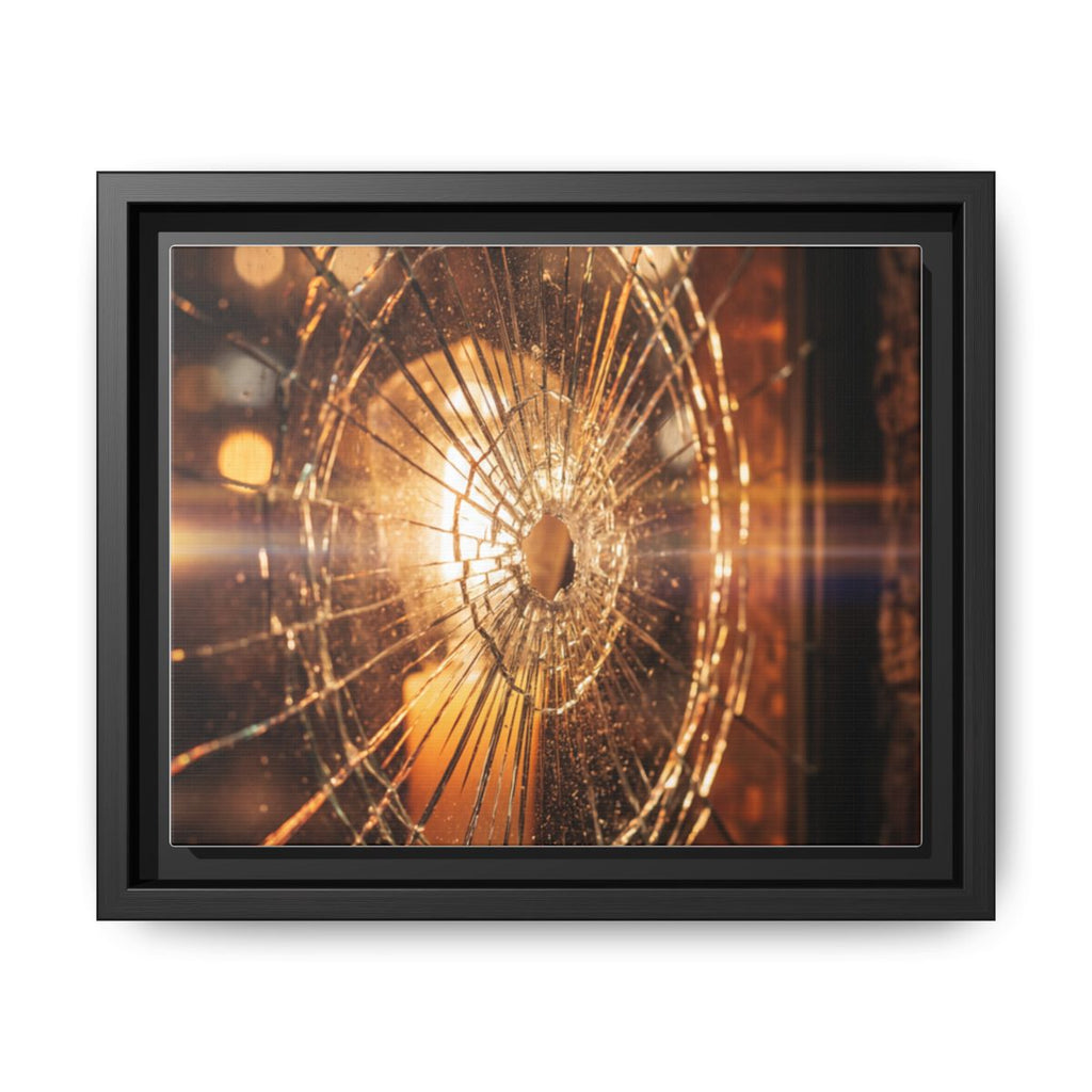 Framed Matte Canvas - Amber Glow — Black / 1.25"