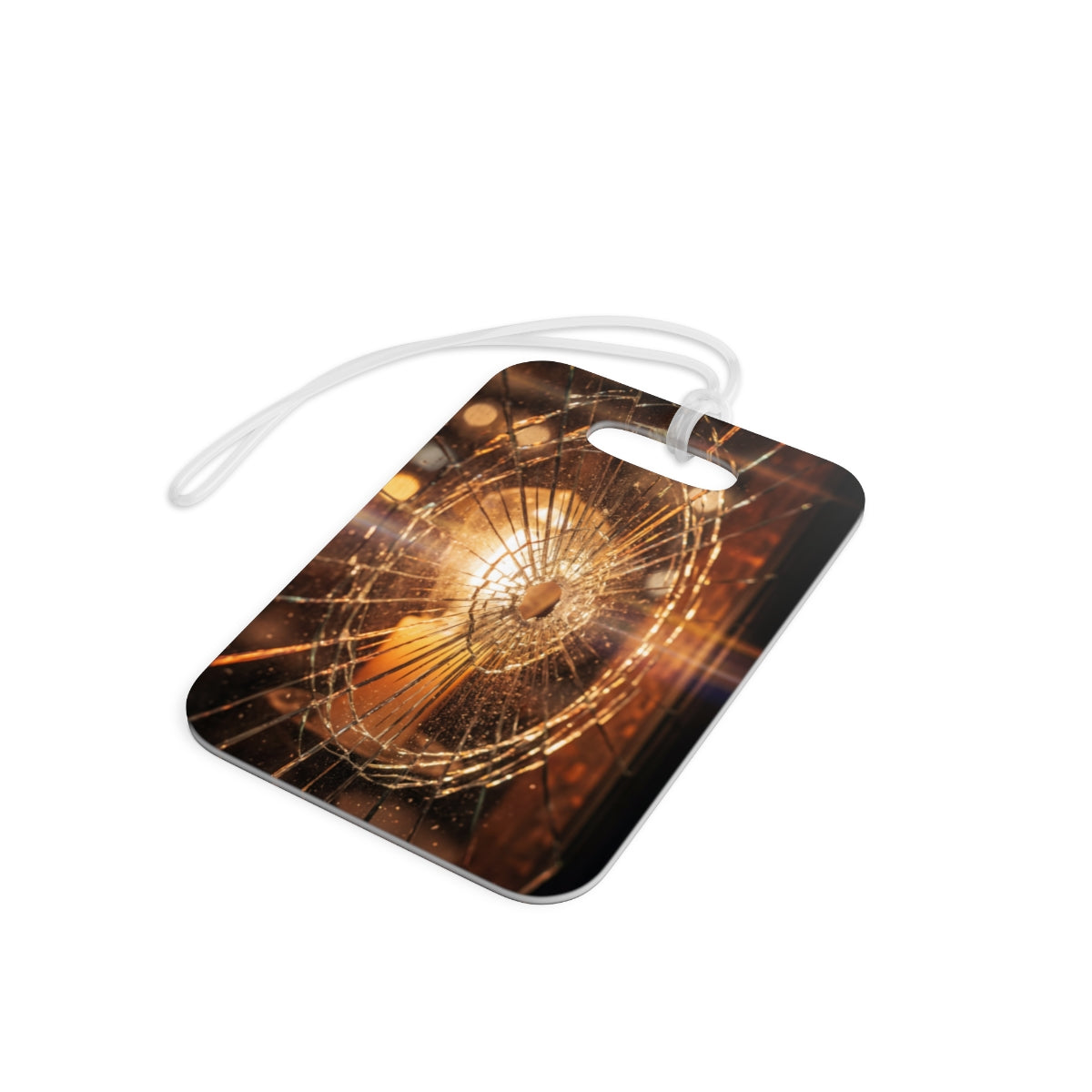 Luggage Tags - Golden Fracture Shattered Glass Art |...