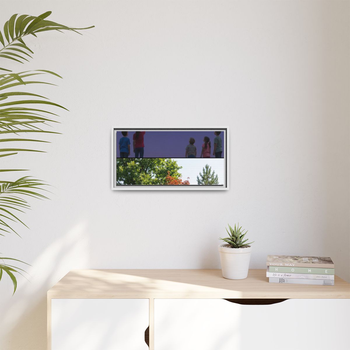 Matte Canvas, Framed - Stardust & Forest Discovery — White /...