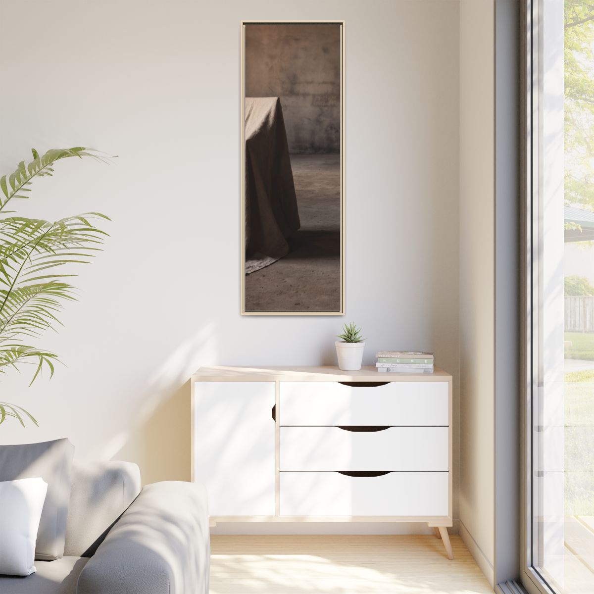 Matte Canvas, Framed - Draped Silence Still Life Art... |...