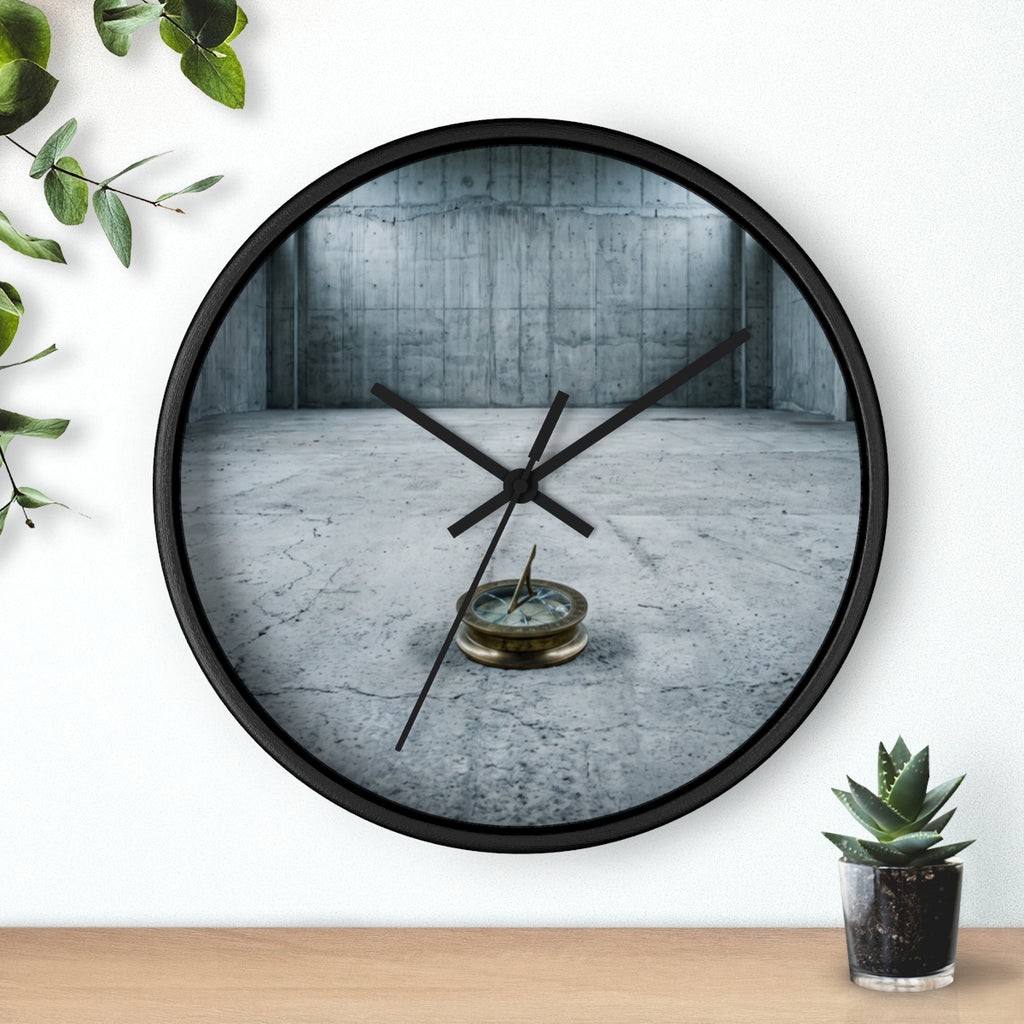 Wall Clock - Brutalist Concrete Sundial | Echovira Gallery