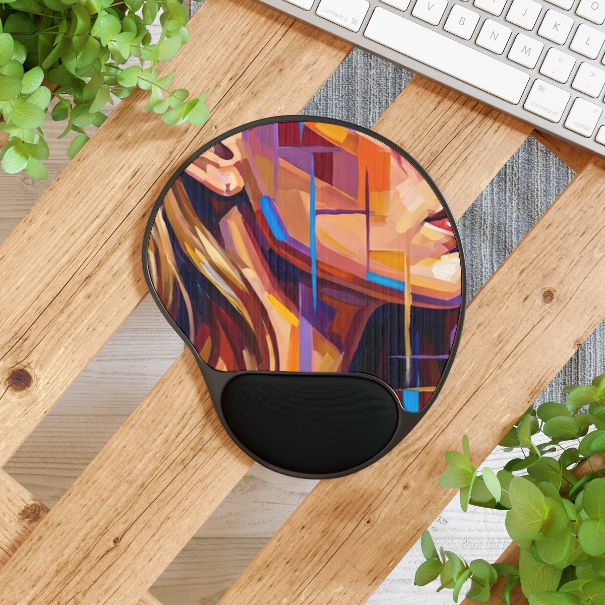 Mouse Pad with Wrist Rest - Shattered Elegance | Echovira...