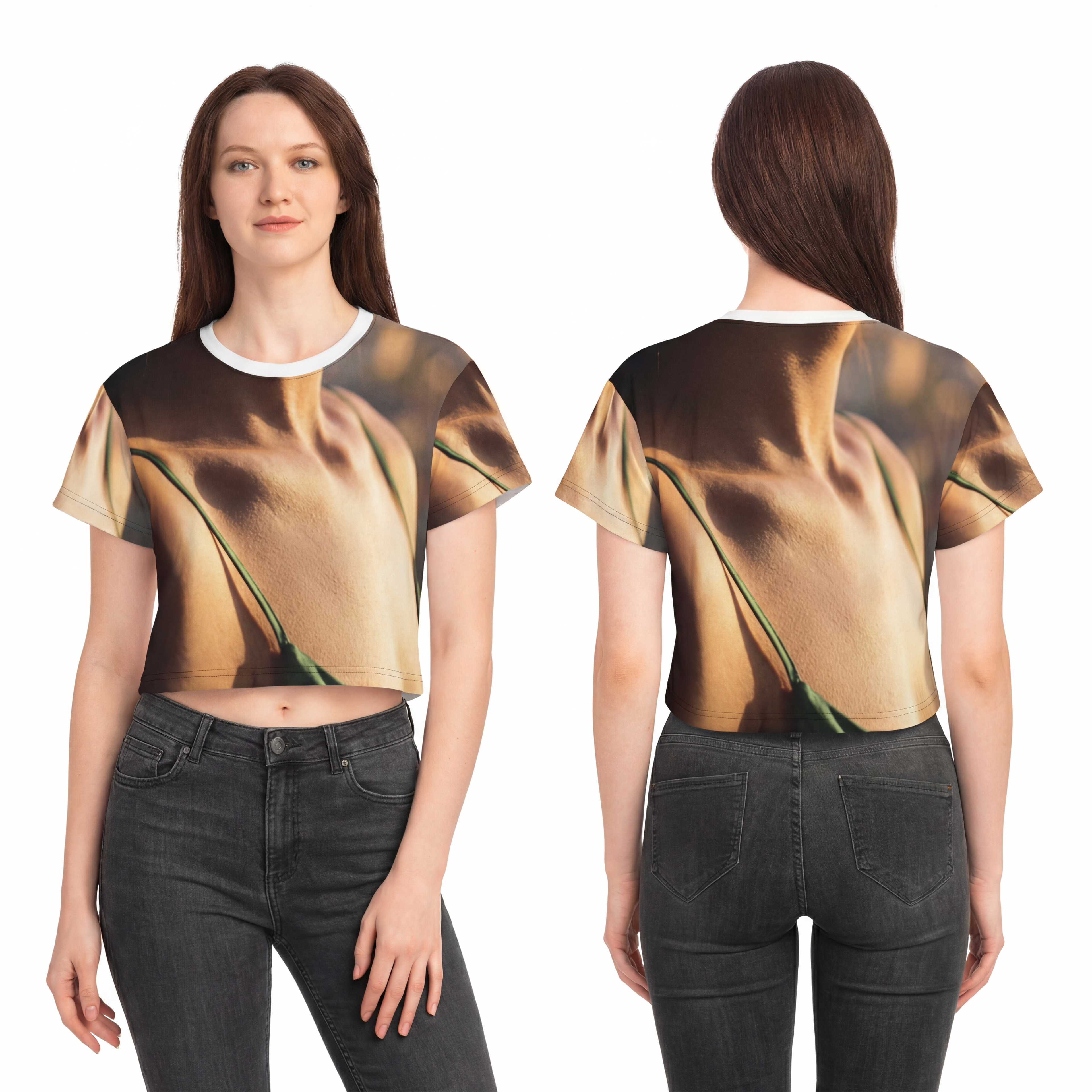 Crop Tee - Emerald Sunburst