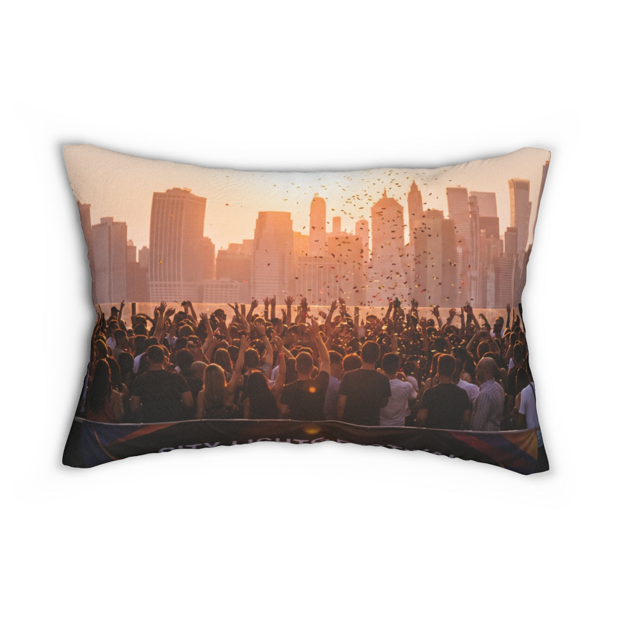 Lumbar Pillow - City Lights Festival | Echovira Gallery