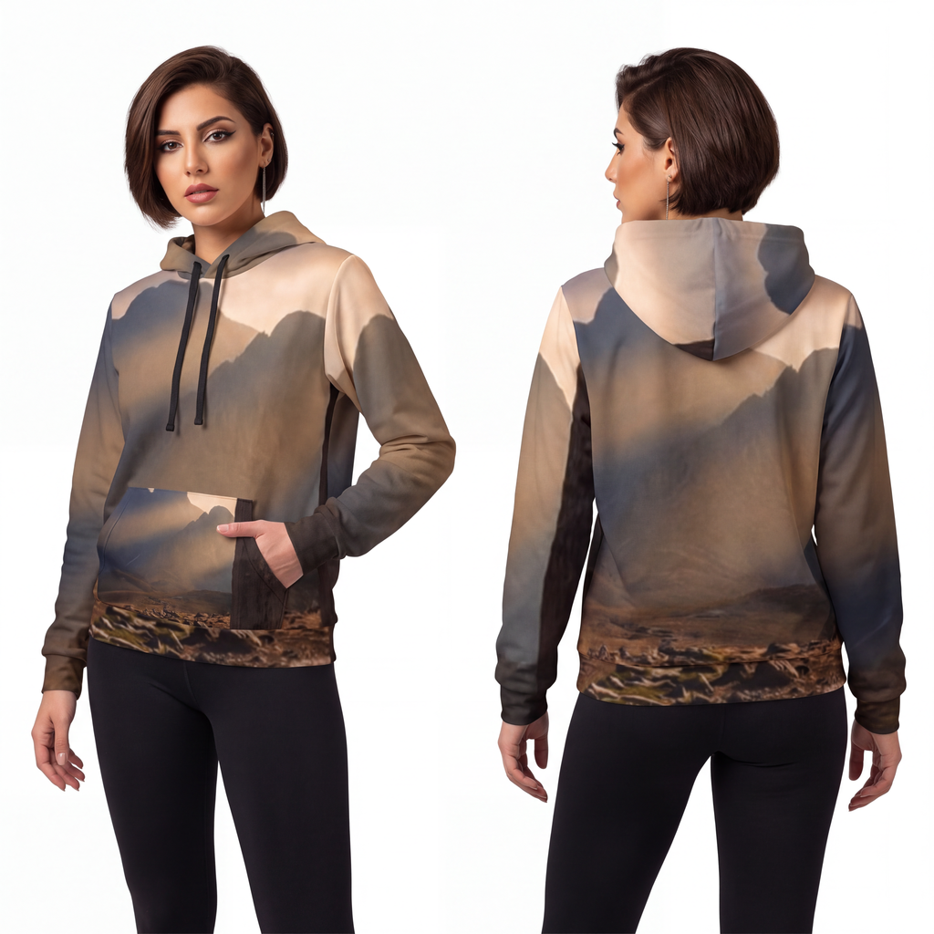 Athletic Hoodie - Mystic Monolith Ancient Persian Mountain...