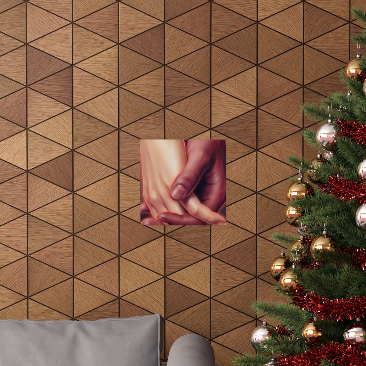 Matte Horizontal Posters - Ethereal Connection Holding Hands...