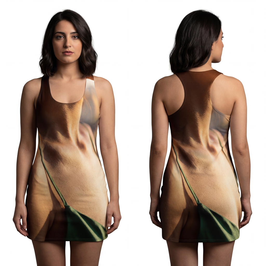 Women's Cut & Sew Racerback Dress - Emerald Sun Glow
