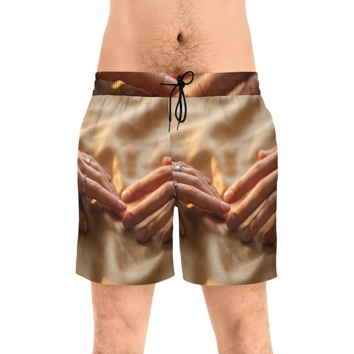 Men's Mid-Length Swim Shorts - Golden Sunset | Echovira...
