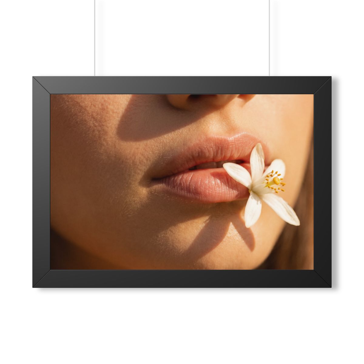 Framed Horizontal Poster - Golden Flora Panorama — Black......