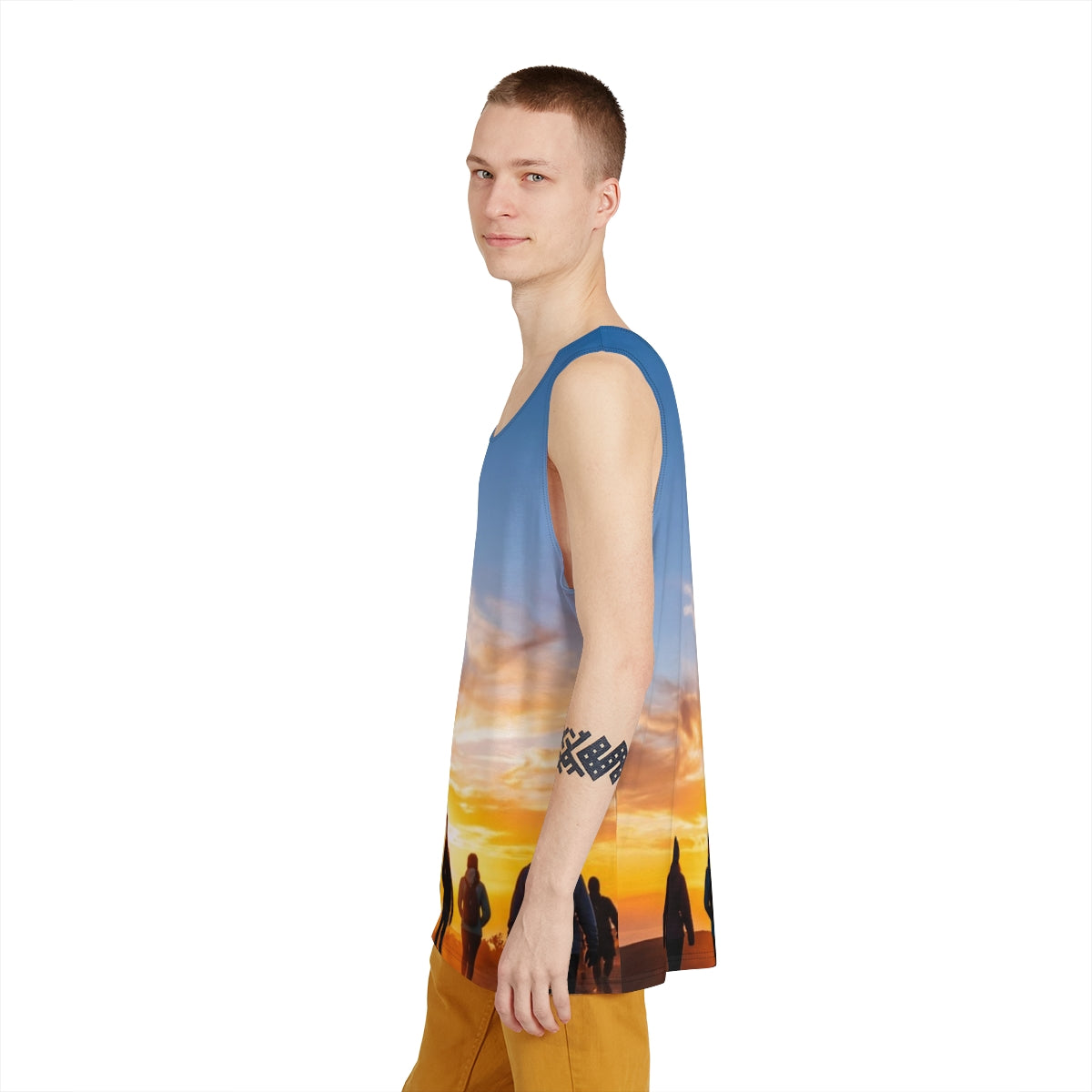 Men's Tank - Golden Mountain Horizon | Echovira Gallery