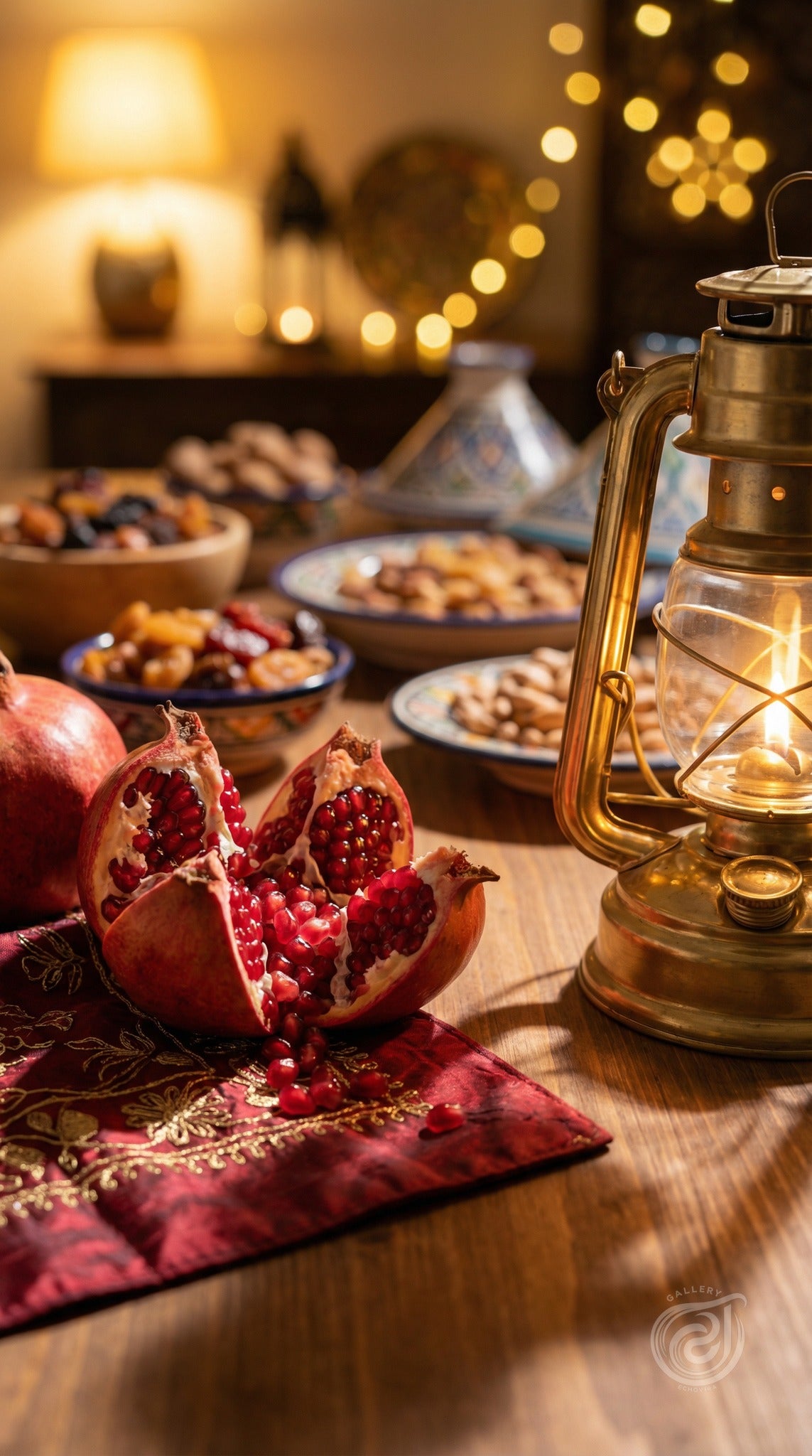 Amber Twilight Pomegranate Feast | Echovira Gallery