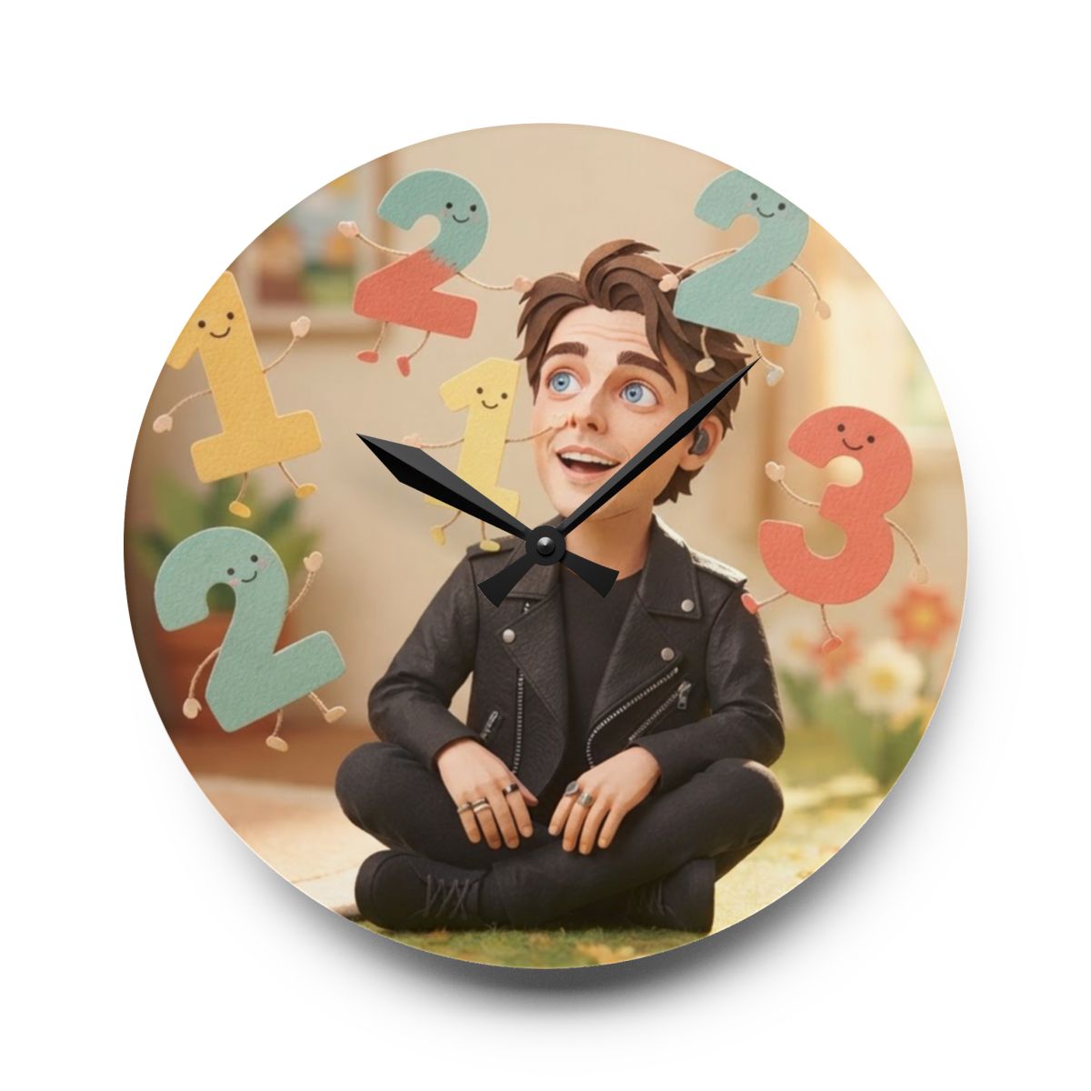 Acrylic Wall Clock - Playful Counting Time | Echovira...