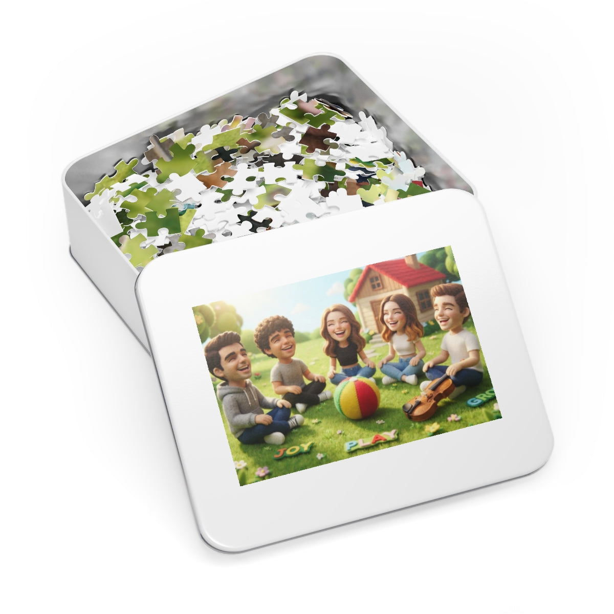 Jigsaw Puzzle with Tin - Meadow Pals (30, 110, 252, 500... |...