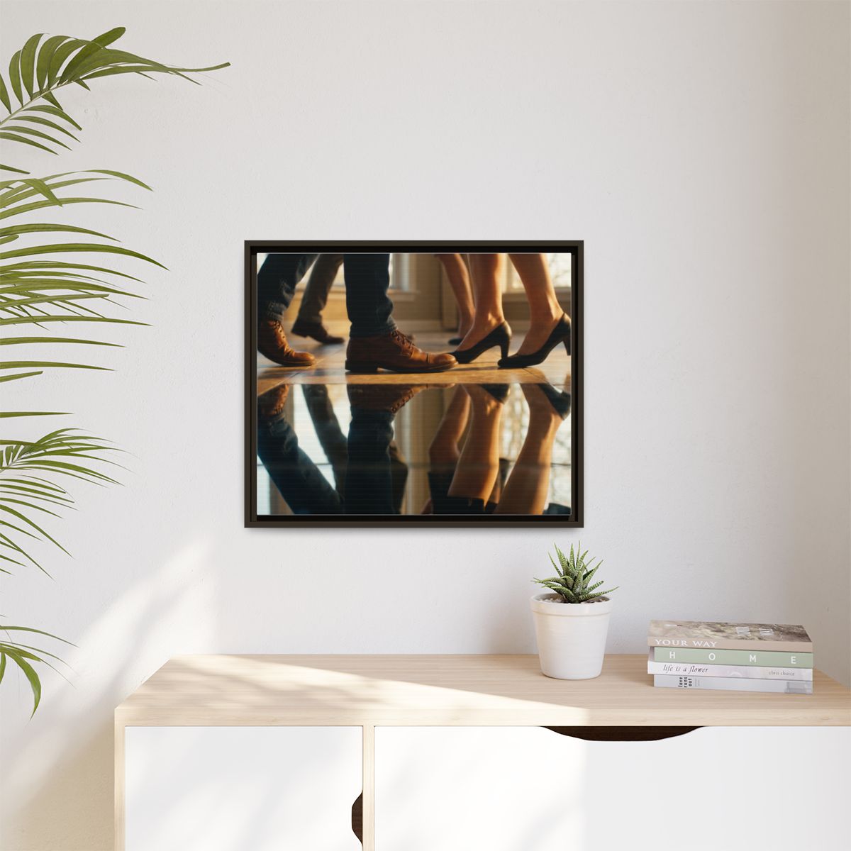 Matte Canvas, Framed - Golden Hour Reflections Cinematic Art...