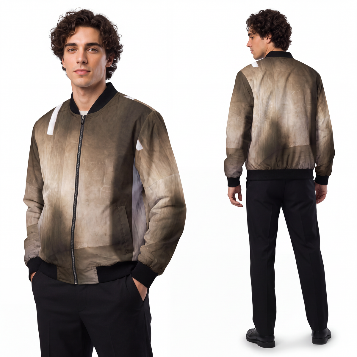 Men's Bomber Jacket - Shadows of the Citadel moody... |...
