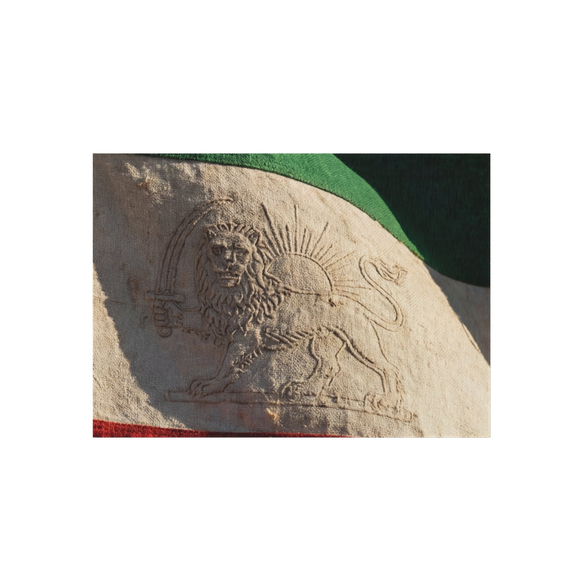 Outdoor Rug - Persian Lion and Sun | Echovira Gallery