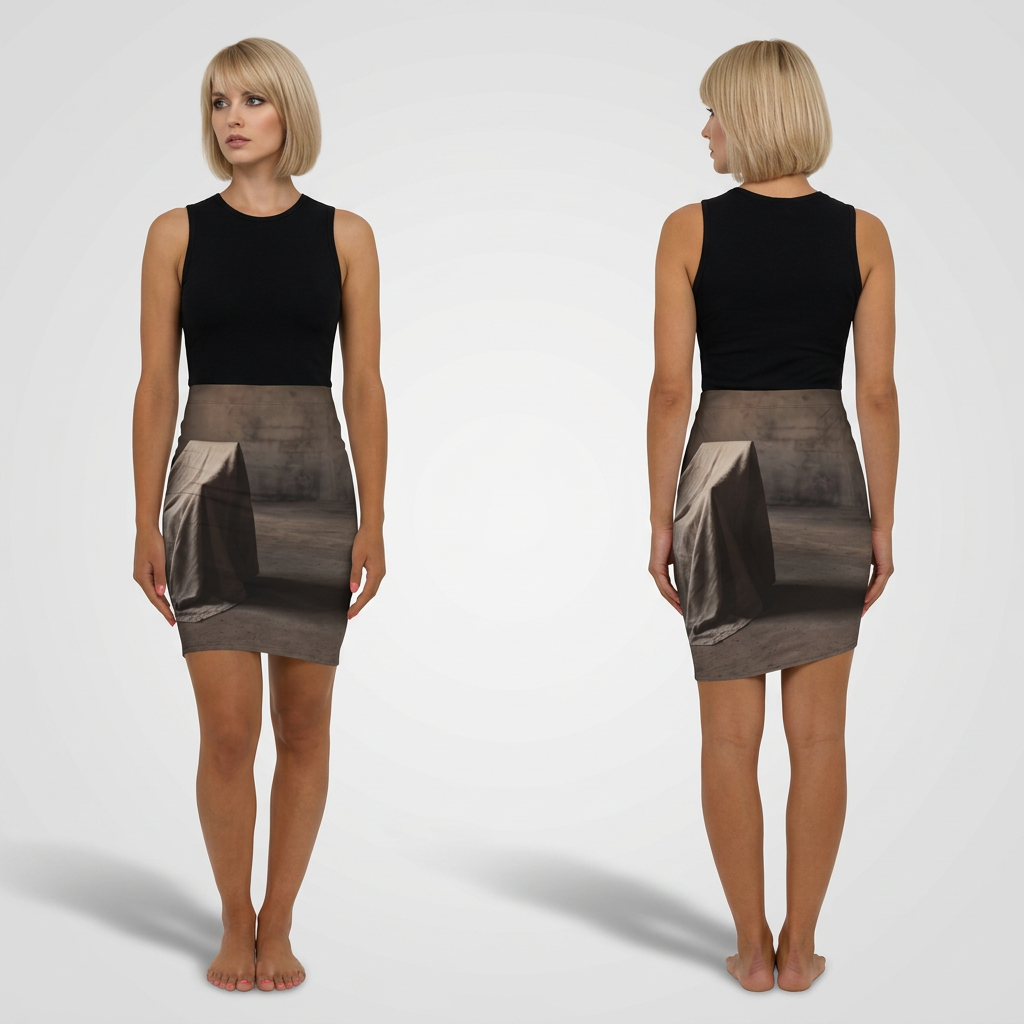 Women's Mid-Waist Pencil Skirt - Art Form
