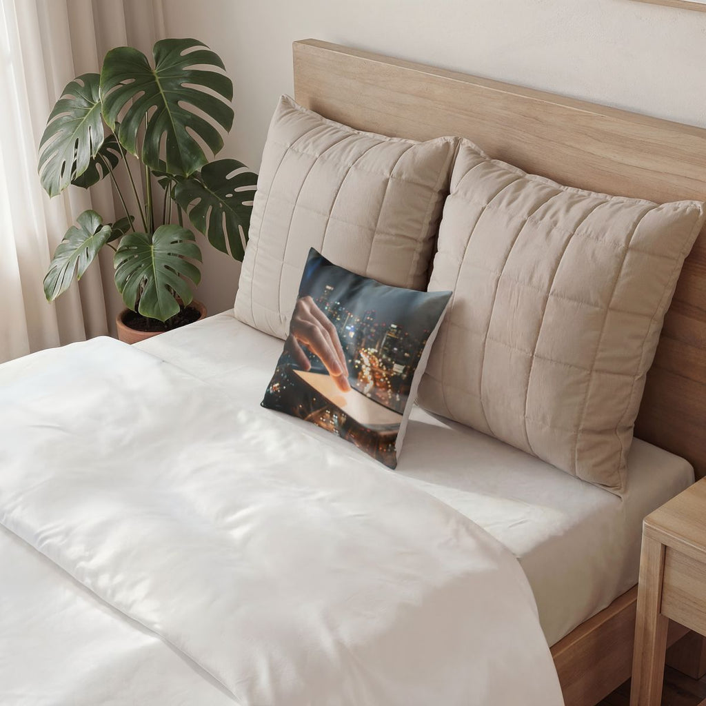 Poly Velvet Pillow - Urban Pulse Luxury | Echovira Gallery