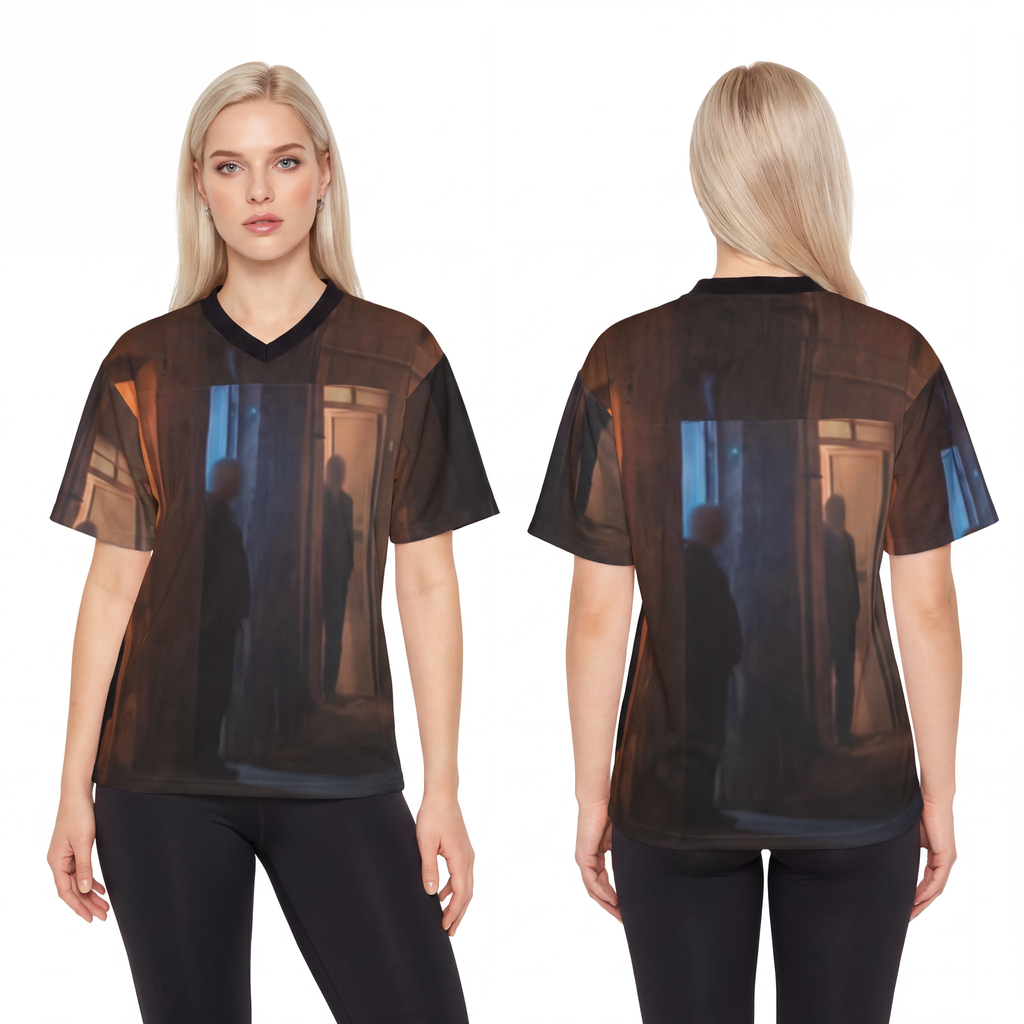 Unisex Football Jersey - Shadowed Alleyway Mystery Art Print...