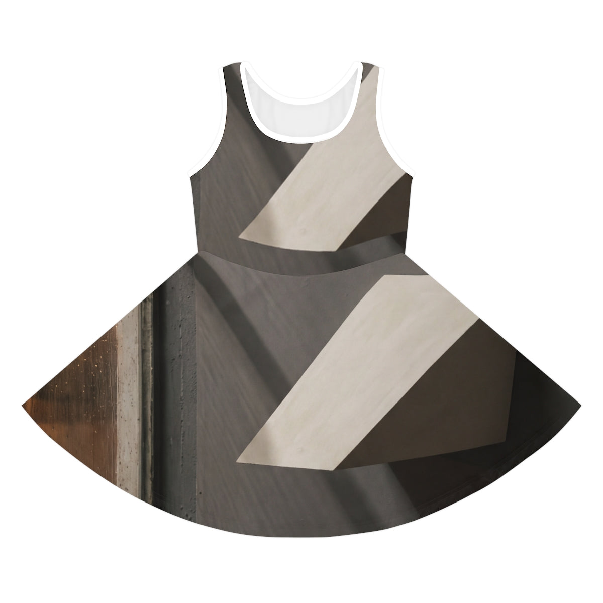 Girls' Sundress with Brutalist Form Art