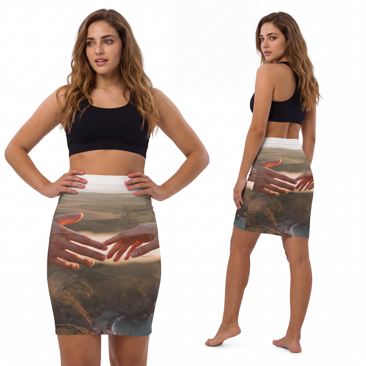 Women's Mid-Waist Pencil Skirt - The Infinite Touch |... |...