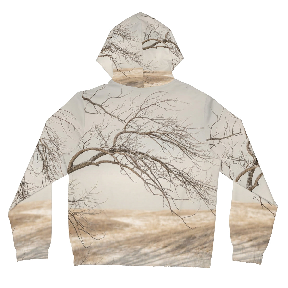 Women's Full-Zip Hoodie - Winter Branch Solitude Landscape |...