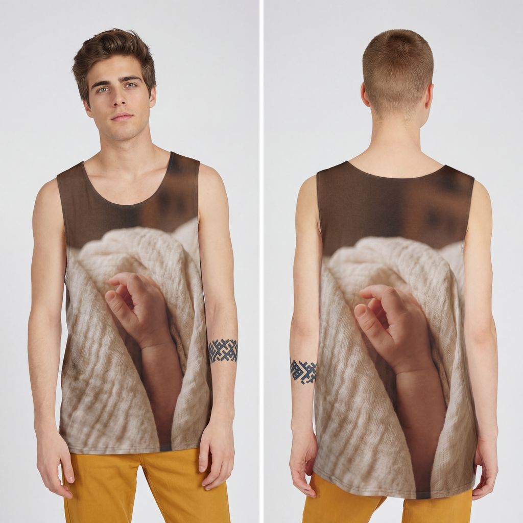 Men's Tank Top - Soft Beige Style