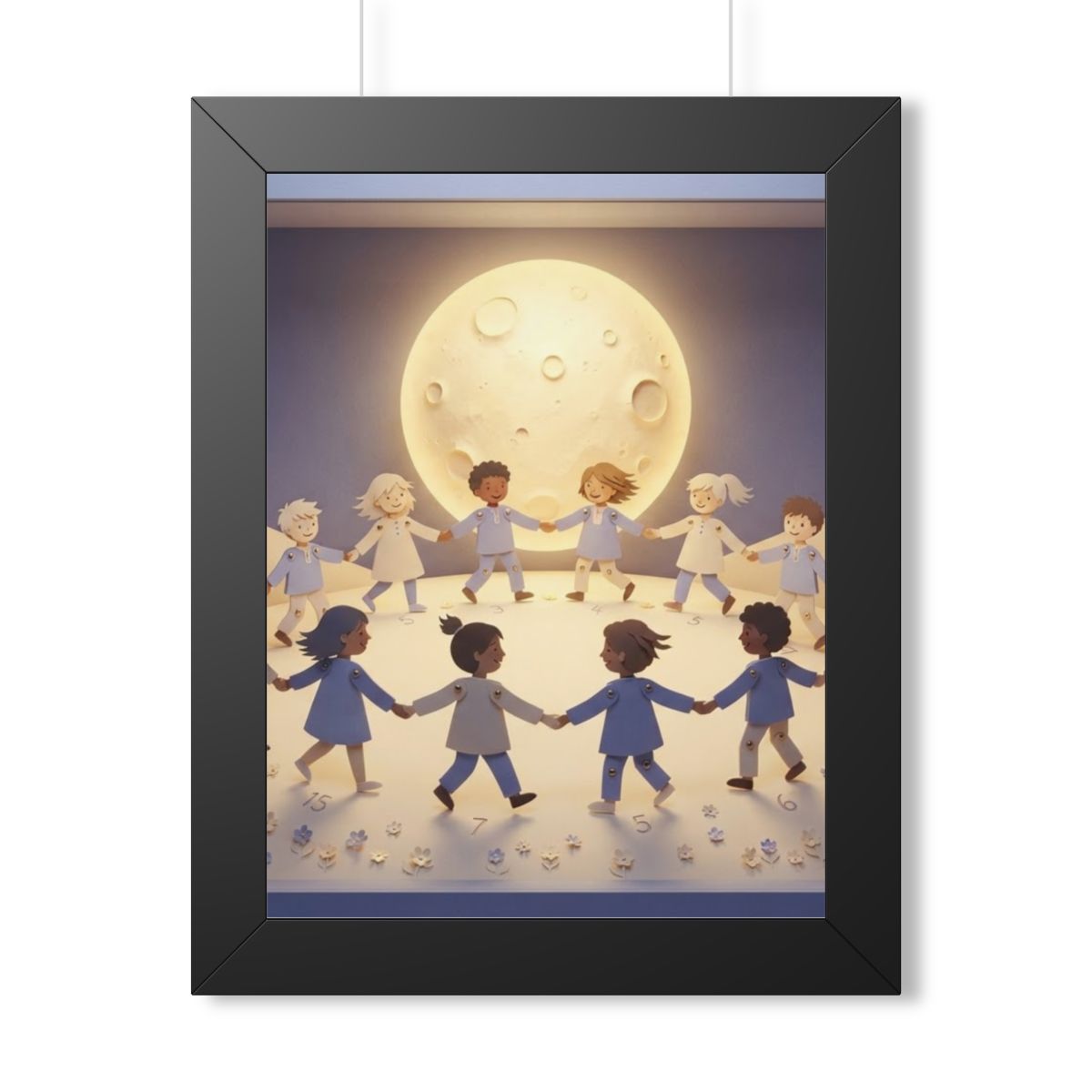 Framed Vertical Poster - Moonlit Lullaby — Black (11×14... |...