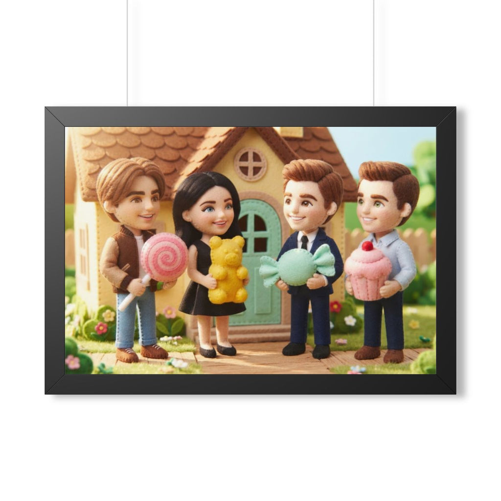 Framed Horizontal Poster - Felt Sweet Cottage — Black... |...