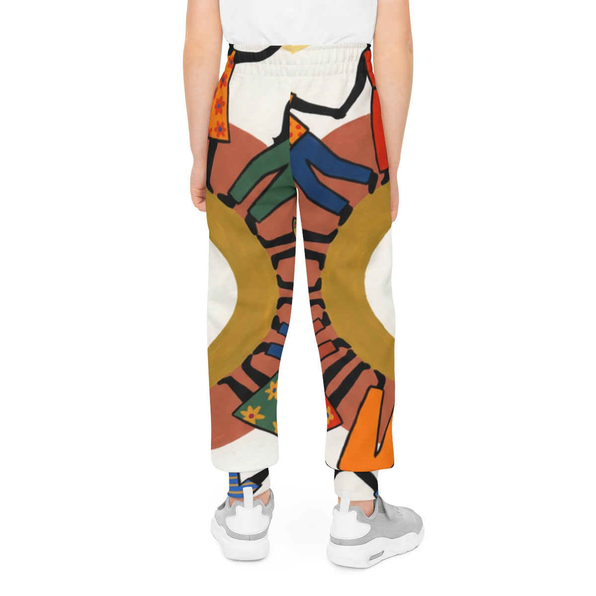 Youth Joggers - Unity Mandala Folk Art | Echovira Gallery