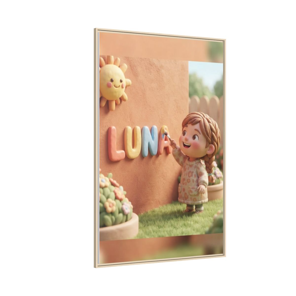 Matte Canvas Framed - Luna Sunshine Clay — Natural / 1.25"...
