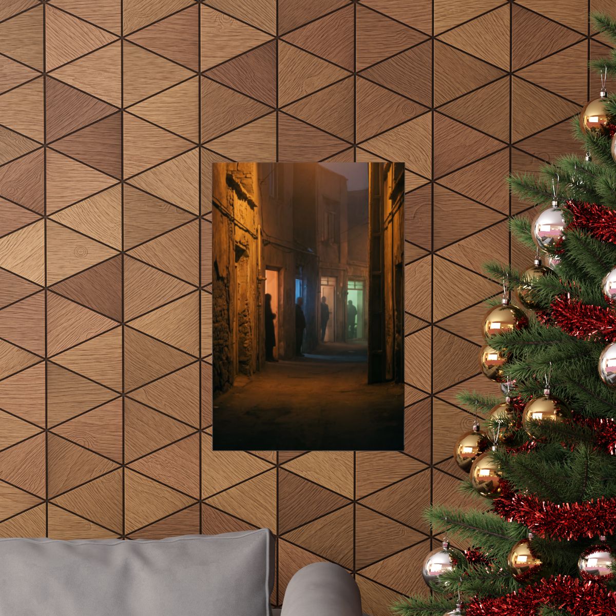 Matte Vertical Posters - Shadowed Alleyway Mystery Art Print...